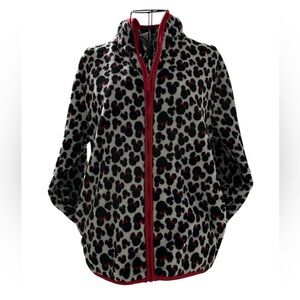 Disney Minnie Mouse Leopard Print Fleece Jacket | Women’s M
